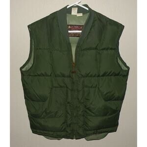 Vintage Walls Blizzard Pruf Men’s Small Down Insulated Puffer Vest Green USA